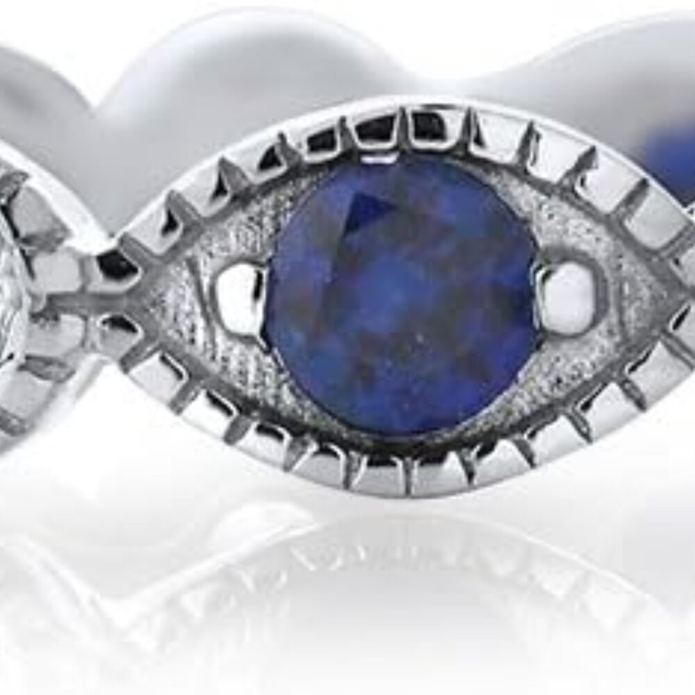 925 Sterling Silver Stackable Eternity Ring With … - image 3